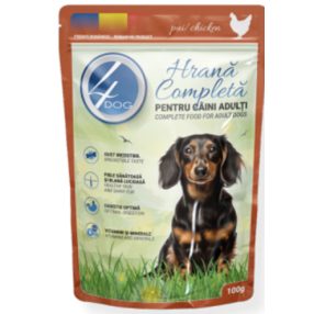 4DOG nedves kutyaeledel, 100g, csirke, 24/ #