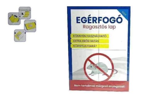 Egér- és rovarfogó ragasztós lap, kicsi, 17 x 12,5 cm, E