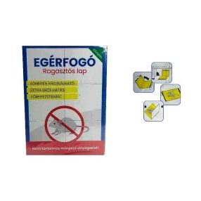   Egér- és rovarfogó ragasztós lap, közepes, 21 x 16 cm, E