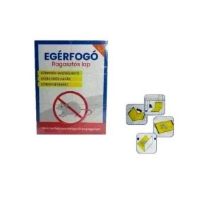 Egér- és rovarfogó ragasztós lap, nagy, 26 x 19,5 cm, E
