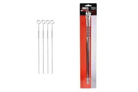Nyárs grillezéshez BBQ-hoz, fém, 38cm 4 db-os, e