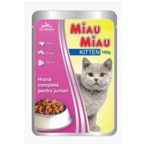 Miau Miau nedves macskaeledel, 100g, csirke, junior, 24/ #