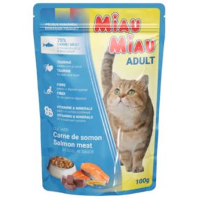 Miau Miau nedves macskaeledel, 100g, lazac, 24/ #
