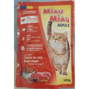 Miau Miau nedves macskaeledel 100g, marha, 24/ #