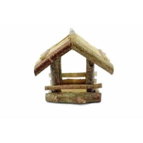 Madáretető, fa, nád tetővel, E