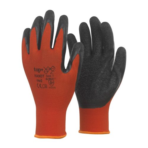 Kesztyű 06. Top Handy  latex mártott védőkesztyű, kopásálló, csúszásbiztos