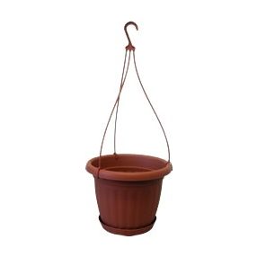 Kaspó, akasztóval, terrakotta, 20 cm