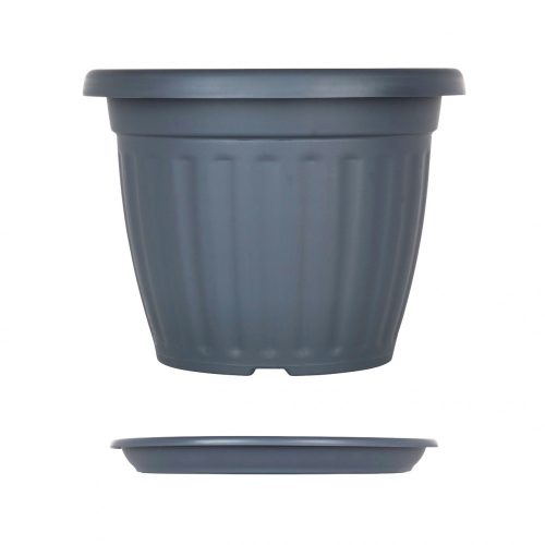 Virágcserép, antracit, 23 cm