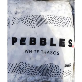   Thassos-i, görög márványkavics, nagy, 6-9 cm, 20 kg/zsák