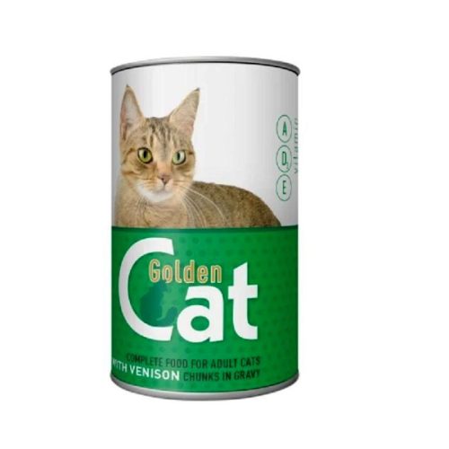 Golden Cat teljesértékű macskaeledel, konzerv, vad, 415 g, 24 db/ zsugor