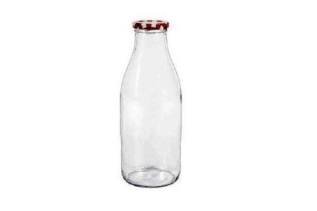 Gyümölcslé üveg, 1 liter, kupakkal, 6/ #, e