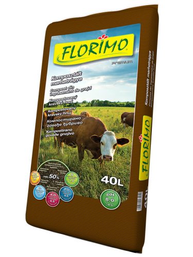 Florimo talajjavító komposztált marhatrágya, 40l