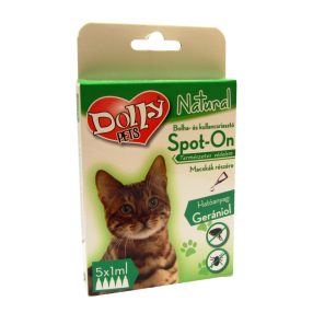   Dolly Natural bolha és kullancsriasztó csepp macskák részére, 5x1 ml