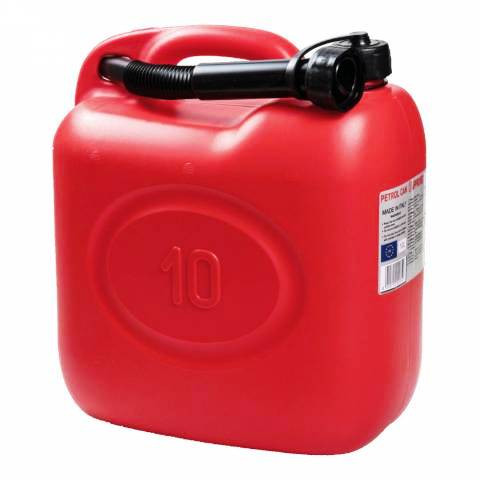 Üzemanyagkanna, kifolyócsővel, műanyag, 10 liter, m