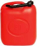 Üzemanyagkanna, kifolyócsővel, műanyag, 20 liter, m