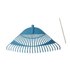 Nyelezett lombseprű, műanyag, színes, 55 cm, 23 fogú, E
