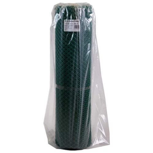 Műanyag baromfirács, POULTRYMESH, szemm.: 20 mm x 20 mm, zöld, 0,9 m x 25 m