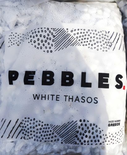 Thassos-i, görög márványkavics, nagy, 6-10 cm, 20 kg/zsák