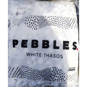   Thassos-i, görög márványkavics, 0-1 cm, apró, 20 kg/ zsák, 66 zsák/ rlp
